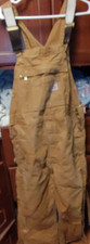 Carhartt Overalls Loose Fit wsahed duck Insulated Medi short OR4393-M- SEE PICS