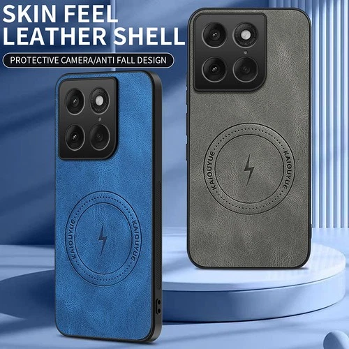 For Motorola Signature, Shockproof Phone Case Retro Leather Wireles Charge Cover