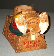 VINTAGE PIELS BEER BACK BAR BOTTLE DISPLAY -ELVES- GNOMES- BEER STEIN-7.5"