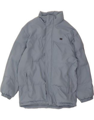 ASICS Mens Padded Jacket UK 42 XL Blue Polyester BH01
