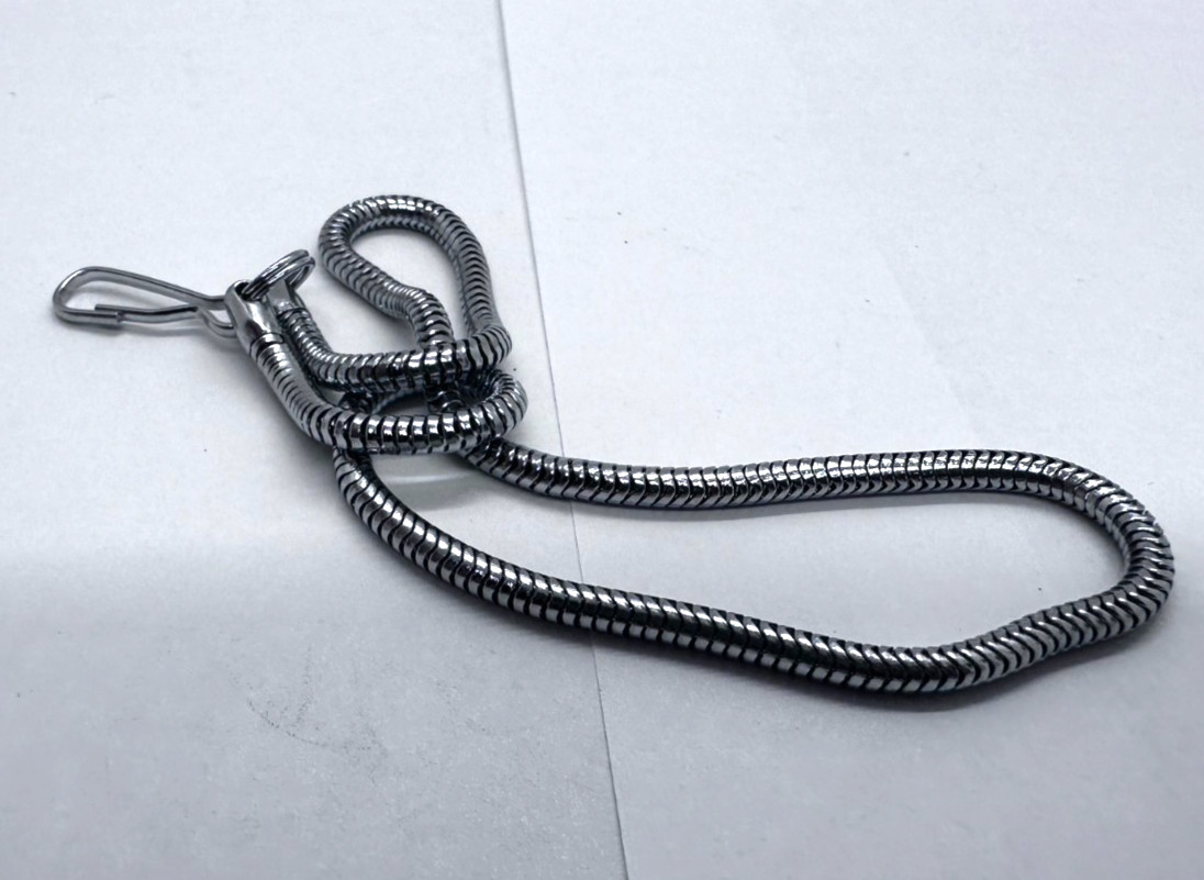 VTG Metal Snake Chain Camera Wrist Strap w Clip  7”
