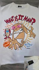 Rare 1992 Ren & Stimpy Show "What Is It, Man?" W/ Changes Tag L Looks New!!!