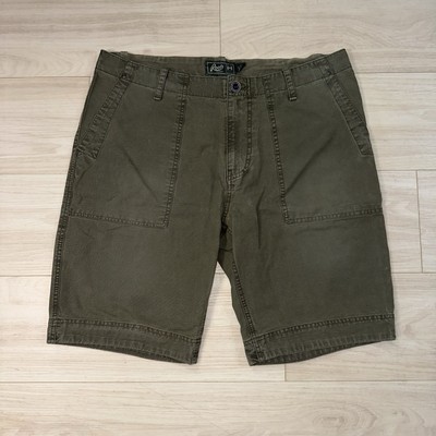 Roots Canada Canvas Mens Shorts Size 36 Outdoor Gorpcore Streetwear Blue Faded