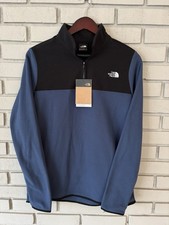North Face Glacier 1/4 Zip Fleece NWT Shady Blue Black Women s Medium