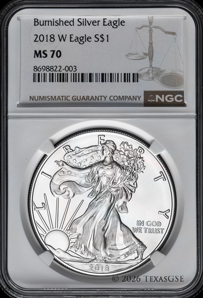American Eagle MS 70 Graded 2018 Silver Bullion Coins for sale | eBay