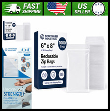 6 x 8 Heavy-Duty 4 Mil Plastic Zip Bags, 1000 Count