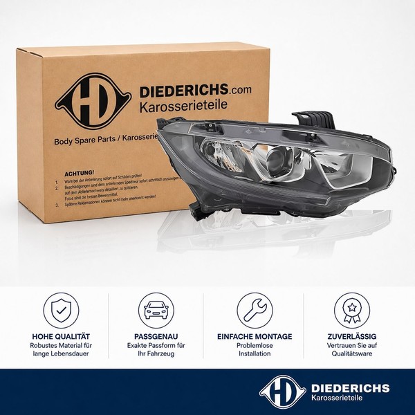 Hauptscheinwerfer Rechts Diederichs 5250080 FÜR Honda Frontscheinwerfer-image