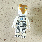 LEGO White Iron Man Minifigure Figure w/ White Armor Gold Helmet — photo 1