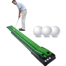 Golf Putting Matte mit automatischer Ballr&uuml;ckgabe Gummi Klappbar Indoor