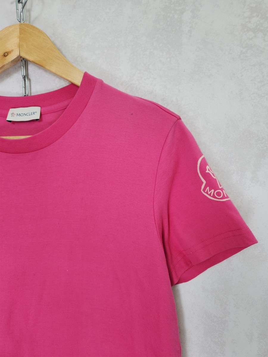 MONCLER モンクレール　21ss Tシャツ　ピンク Moncler Girl's Logo Embroidered T-Shirt, Size 12M-3 | Neiman Marcus