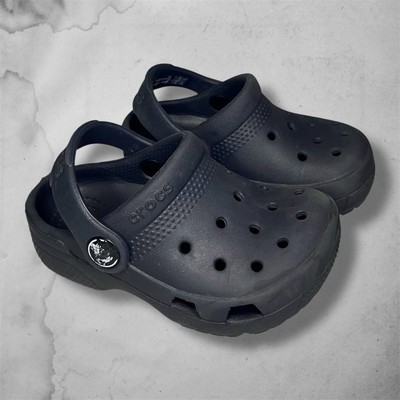 Crocs Classic Clogs Toddler Baby Size 6 C Black Shoes Sandals Slip On Heel Strap