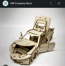 Ltd Official 2025 GM C8 Corvette Stingray Wooden Puzzle Snap Togthr 3D Build Kit