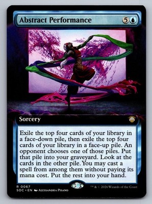 Abstract Performance (Extended Art) 67 Commander: Secrets of Strixhaven MTG NM