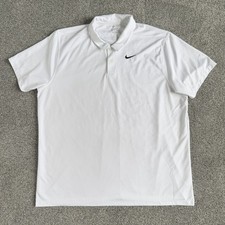 Nike Essential Dri-FIT Golf Polo Shirt Mens Performance White Size XXL 2XL