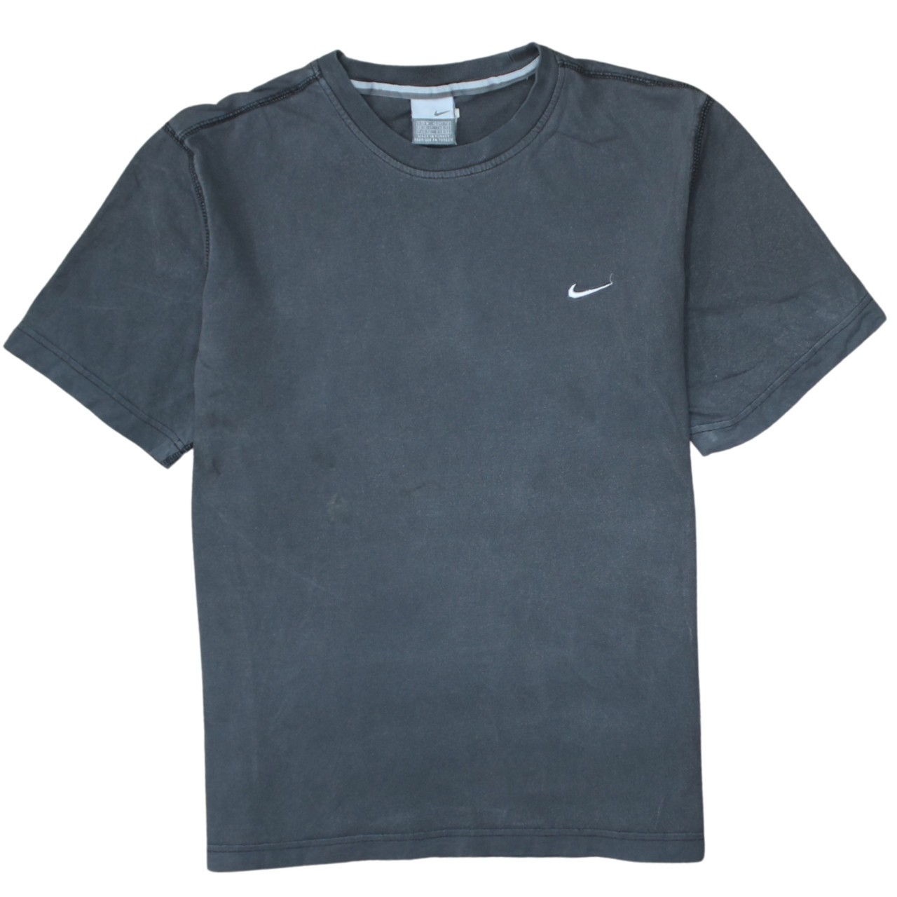 Nike Mens T Shirt Grey Dri Fit Lightweight Small Swoosh Logo Athletic Tee M
