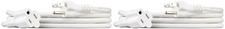 Amazon Basics Extension Cord, 13 Amps, 125V, 6 Foot, White -2 Pack 6 Ft,