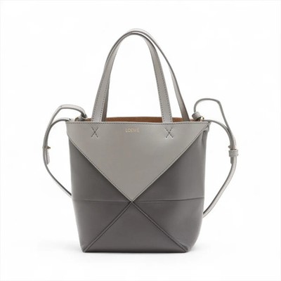 Loewe puzzle fold Tote Bag Mini Leather 2 Way Handbag Gray | eBay Loewe puzzle fold Tote Bag Mini Leather 2 Way Handbag Gray | eBay