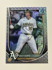 2025 Bowman Chrome - Nick Kurtz #93 Steel Metal Mojo Refractor /100 (RC)