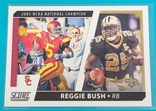 2021 Score Collegiate Champions #CC8 Reggie Bush Saints / USC Football Card O4