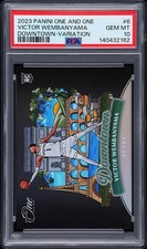 2023 PANINI ONE & ONE DOWNTOWN VARIATIONS #6 ROOKIE VICTOR WEMBANYAMA PSA 10 SP