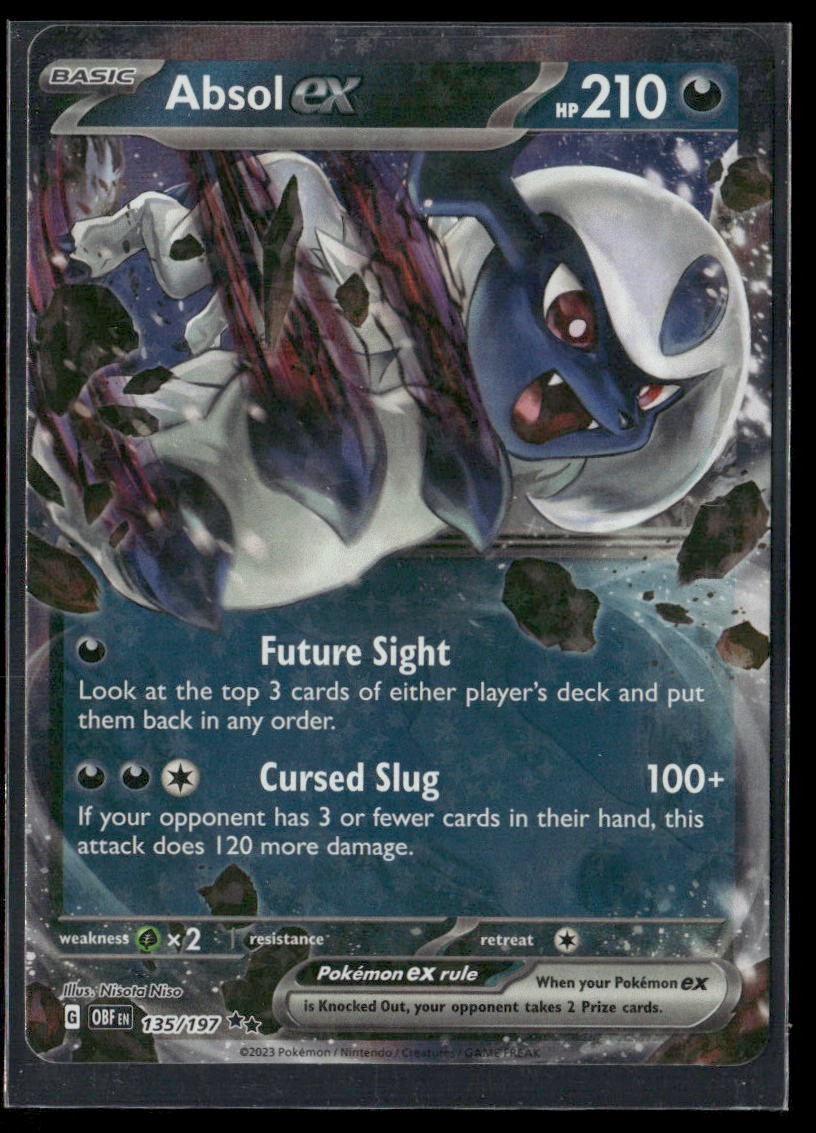 Absol ex Obsidian Flames 135/197 Double Rare Holo Pokemon Near Mint