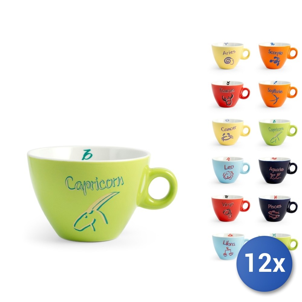 12 Coffee Cups Home Zodiac Assorted Colors 100Cl Made In Italy