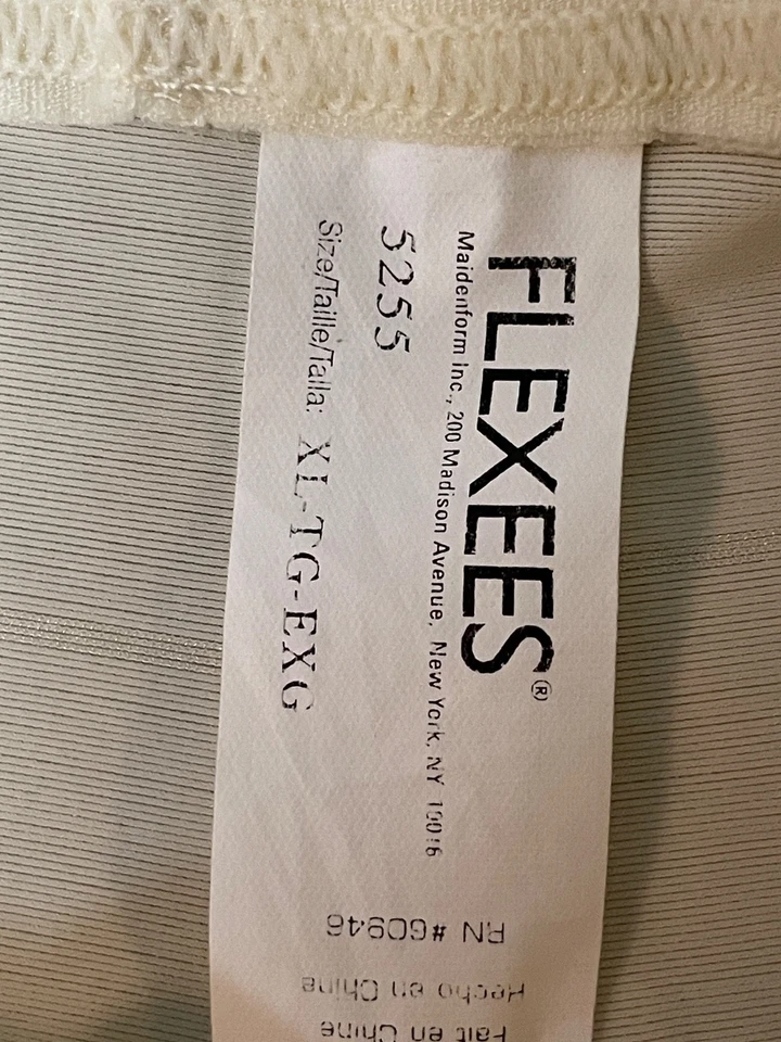 Flexees Pierna Larga Modelador Moderado Mujer XL Marfil Cintura a Muslo Compresión Foto 3 de 4