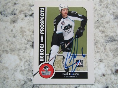 Milwaukee Admirals Cody Franson Signed Autographed 2008-09 In The Game Mint