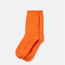 Outdoor Voices Socks S M Orange Crew Mens Womens Rest Recovery Cushion 7-9.5