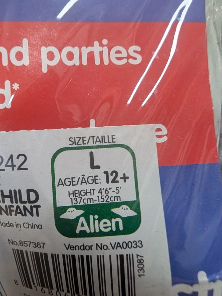 Traje Morph Alien Glow grande para niños Foto 3 de 4