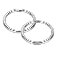 2.4" Metal O Rings, 2 Pcs 304 Stainless Steel O-Ring Heavy Smooth Round Rings...