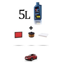 Hoffcar Set Service 3 Filter Und 5L ÖL FüR Nissan Juke (F15, F15E) 1.2 Dig-T 85