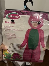 Barney Purple Dinosaur Toddler CHILD Costume NEW Jumpsuit Hood