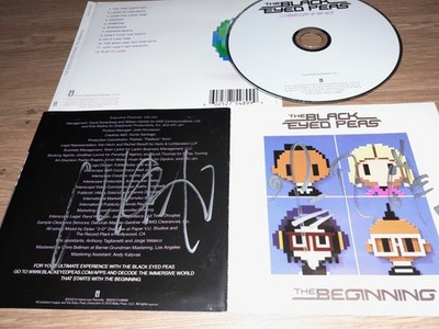 the BLACK EYES PEAS Autogramm CD THE BIGINNING signed live FERGIE & WILL Konzert