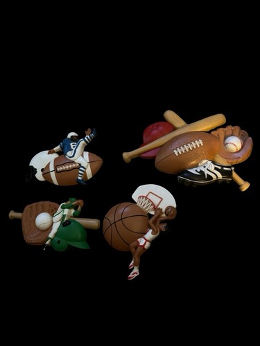 Home Interiors 4 Burwood Football Baseball Basketball Sports Homco Plaques Boys