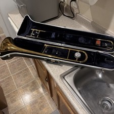 Vintage Made In USA Conn 1970s Brass Trombone In Original Case Model 14H