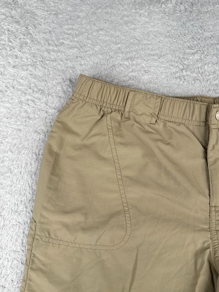 Columbia Shorts Women Large Beige Sandy River Cargo Elastic Waist Nylon 36x6 - Image 4 of 4