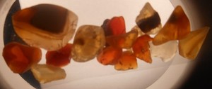 15ct Rough Mexican Fire Opal Assortment Facet Raw Color Mix 15pc