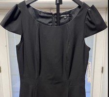 Little Black Dress Wedding Guest  Sz 6 Cap Sleeve Sheath Workwear NWT $128 MSRP