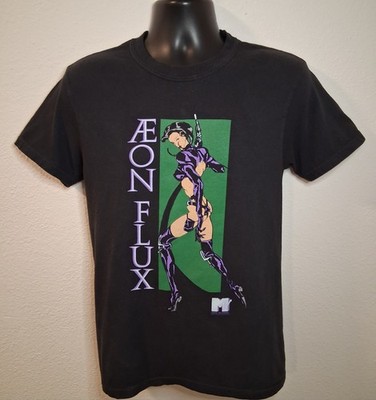 VTG 90s Aeon Flux Adult Small T-shirt MTV Liquid TV Show Anime Cyberpunk 1996