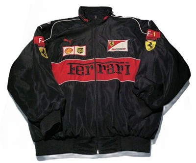 Puma Ferrari Herren Damen L Vintage Racing Bomberjacke schwarz wattierter Mantel sehr guter Zustand