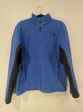 The North Face Fleece Jacket Sz SM Full Zip Pockets Blue  Black