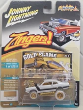 JOHNNY LIGHTNING STREET FREAKS ZINGERS 1972 MAVERICK CHASE WHITE LIGHTNING RARE!