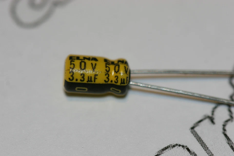 5x 3.3uF 50V Elna Capacitor Radial Aluminium Electrolytic RC2