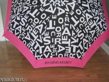 2012 LTD ED VICTORIA'S SECRET SIGNATURE LG PINK BLACK WHITE GRAFFITI UMBRELLA NW