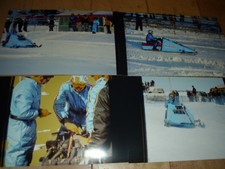 Vintage Snowmobile Polaris X-2 Sled Speed Run Drag Race Pictures LOT of 4