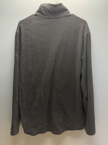 Suéter de Vellón Eddie Bauer Para Hombre Grande Negro Media Cremallera Blanco Garra Logo Bordado - Imagen 3 de 12