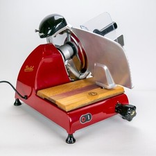 Berkel Red Line 250 rosso, affettatrice + incl. tagliere in legno a botte su misura
