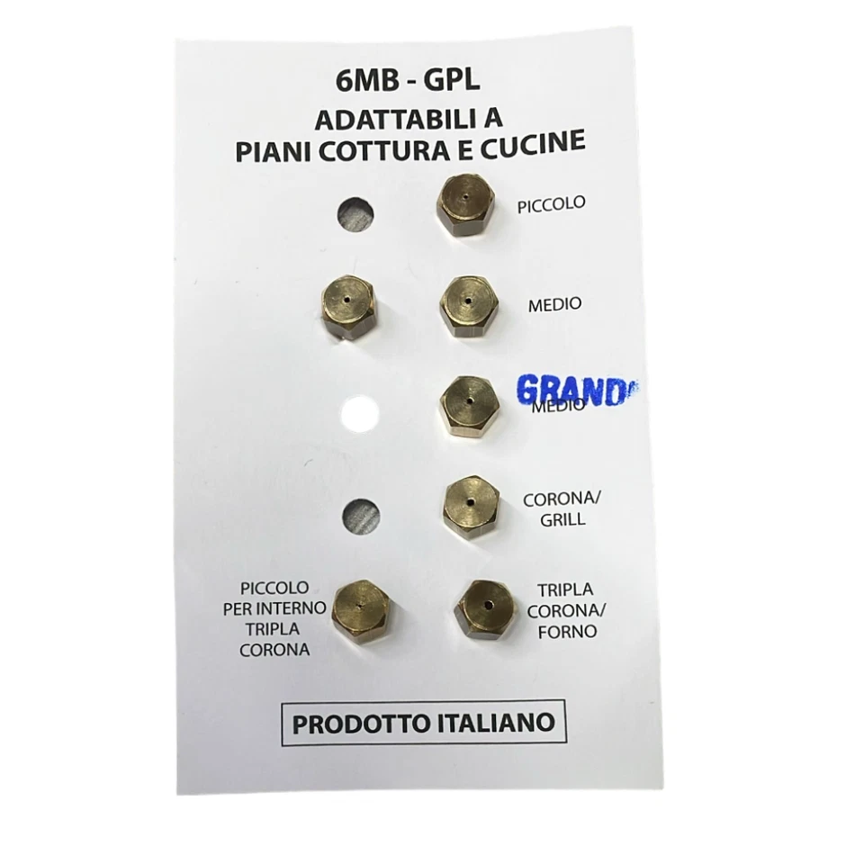 Serie ugelli piano cottura cucine 5 fuochi Franke gas bombola GPL 6MB