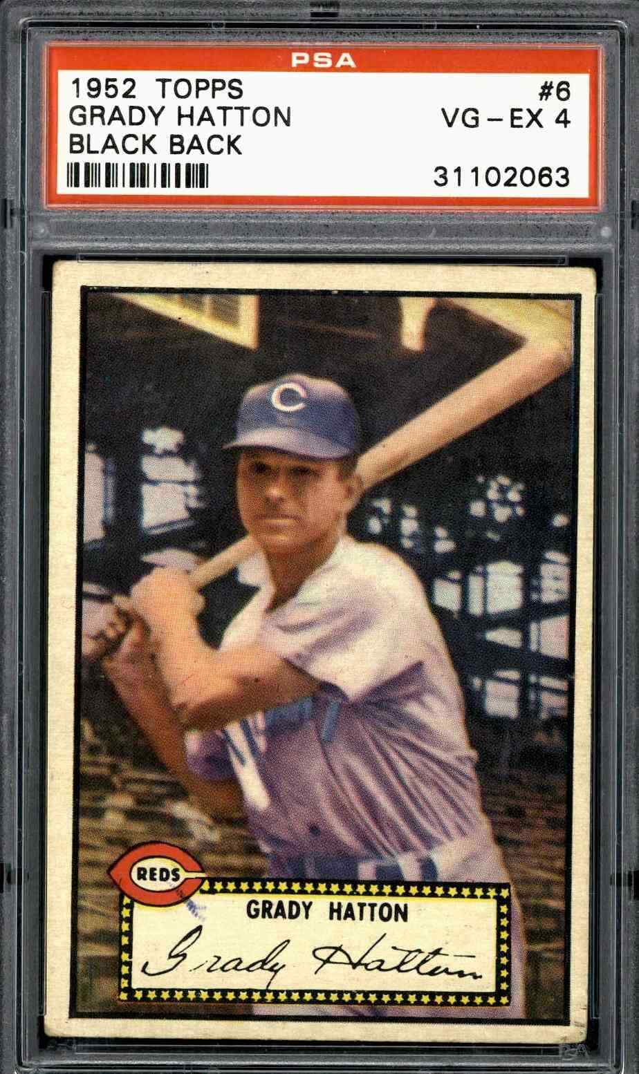 1952 Topps #6 Grady Hatton - PSA 4